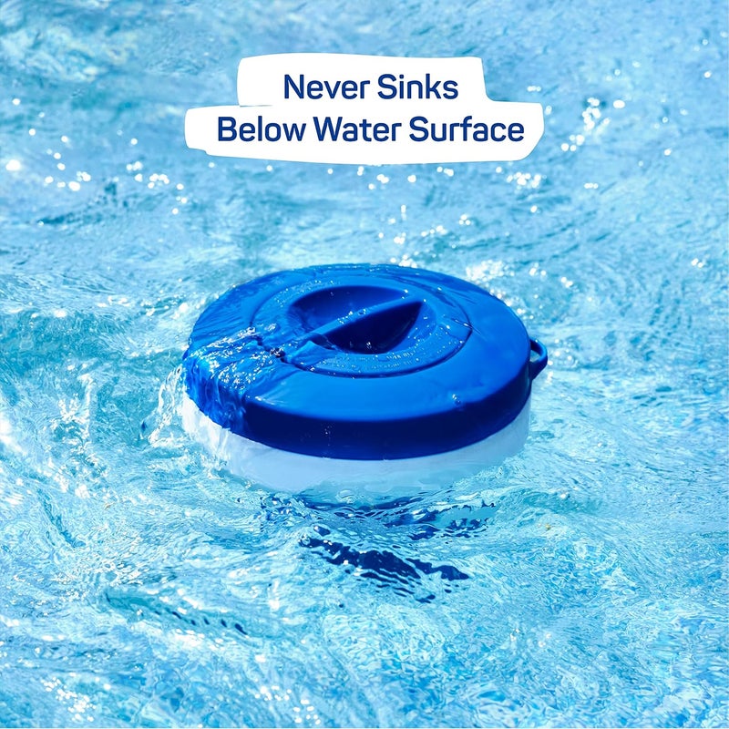 SEWANTA Premium Floating Chlorine Dispenser for Pools Fits 1-3" Tablets - Pool Chlorine Floater with Adjustable Flow Vents Balanced Chemical Dispenser [4 Tablet Cap] 7.5" Diameter, Extra Strong Construction - Image 3